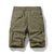 cheap Classic-Men&#039;s Cargo Shorts Hiking Shorts Elastic Waist Multi Pocket Multiple Pockets Plain Comfort Breathable Knee Length Casual Daily Fashion Streetwear ArmyGreen Black