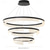 abordables Éclairages circulaires-suspension 40+60+80 cm dimmable cercle / rond design aluminium style moderne noir contemporain moderne 220-240v