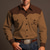 cheap Men&#039;s Printed Shirts-Cowboy Vintage western style Men&#039;s Shirt Western Shirt Outdoor Street Casual Daily Fall &amp; Winter Turndown Long Sleeve Brown khaki S M L Shirt