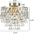 billiga Kristalltaklampa-3-Light 30 cm Cirkel / rund design Takbelysning Metall Artistisk Stil Formell Stil Modern Stil Artistisk Modern 110-120V 220-240V