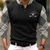 cheap Long Sleeve Polo-Plaid Cow Men&#039;s Vintage 3D Print Zip Polo Outdoor Casual Daily Streetwear Polyester Long Sleeve Zip Polo Shirts Black White Fall &amp; Winter S M L Micro-elastic Lapel Polo
