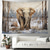 cheap Animal Tapestries-Elephant Painting Hanging Tapestry Wall Art Large Tapestry Mural Decor Photograph Backdrop Blanket Curtain Home Bedroom Living Room Decoration