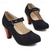 abordables Block Heels-Femmes Chaussures à Talons Escarpins Brogue Grande Taille Soirée Quotidien Découper À lacets Talons Chaton Bout Rond Élégant ancien Mode Faux Cuir Noir Vert Kaki