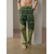tanie lniane spodnie-Męskie Lniane spodnie Spodnie Spodnie plażowe Ściągana na sznurek Elastyczny pas Druk 3D Kolorowy blok Krowa Wzory graficzne Komfort Codzienny Święto 20% Len Moda miejska Hawajskie Zielony Khaki