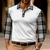 cheap Long Sleeve Polo-Plaid Men&#039;s Business 3D Print Outdoor Casual Daily Streetwear Polyester Long Sleeve Turndown Polo Shirts Black White Fall &amp; Winter S M L Micro-elastic Lapel Polo