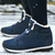 abordables Botas de nieve e invierno-Zapatillas de invierno de gamuza sintética para mujer con forro de felpa: zapatos casuales cálidos con cordones para clima frío