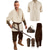 cheap Couple &amp; Group Costumes-Couples Retro Vintage Medieval Renaissance Outfits Halloween Group Couples Costumes Pirate Viking Ranger Vikings: Valhalla Men&#039;s Women&#039;s Halloween Carnival Performance LARP