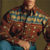 Χαμηλού Κόστους Ανδρικά πουκάμισα με στάμπα-Συνδυασμός Χρωμάτων Γεωμετρία Βίντατζ δυτικό στυλ Ανδρικά Πουκάμισο Καθημερινά Ρούχα Εξόδου Σαββατοκύριακο Φθινόπωρο &amp; Χειμώνας Απορρίπτω Μακρυμάνικο Μπορντώ, Καφέ Τ, M, L Ύφασμα που τεντώνεται με 4