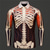 cheap Graphic Polo-Skeleton Men&#039;s Abstract 3D Print Outdoor Casual Daily Streetwear Halloween Polyester Long Sleeve Turndown Polo Shirts Black Red Fall &amp; Winter S M L Micro-elastic Lapel Polo