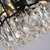 baratos Design de Lanterna-lustre de cristal moderno para sala de estar sala de jantar luz preta lustre redondo led lustres cozinha quarto iluminação interior moderno lustre led 110-240v