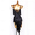 cheap Latin Dancewear-Latin Dance Dress Fringed Tassel Pure Color Splicing Women&#039;s Performance Party Sleeveless Polyester