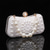 economico Clutch e borsette da sera-elegante pochette di perle – lussuosa borsa da sera con perline bianche, manico in perle e chiusura in cristallo, perfetta per matrimoni, feste ed eventi formali