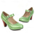 abordables Block Heels-Femmes Chaussures à Talons Escarpins Brogue Grande Taille Soirée Quotidien Découper À lacets Talons Chaton Bout Rond Élégant ancien Mode Faux Cuir Noir Vert Kaki