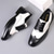 cheap Formal-Men’s White and Burgundy Wingtip Oxford Brogue Shoes, Gatsby-Inspired Glossy Leather Spectator Dress Shoes for 1920s Jazz Party, Vintage Wedding, and Themed Formal Events