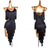 cheap Latin Dancewear-Latin Dance Dress Fringed Tassel Pure Color Splicing Women&#039;s Performance Party Sleeveless Polyester
