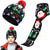 cheap Santa Hat &amp; Accessories-2023 New Jacquard LED Glow Christmas Hat Scarf Set Autumn and Winter Festival Pattern Multi color Jacquard