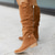 cheap Women&#039;s Boots-Women&#039;s Slouchy Suede Knee-High Boots with Buckle - Casual Flat Heel for Everyday &amp; Fall Fashion