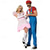 halpa Pari- ja ryhmäasut-Prinsessa Peach Super veljekset Cosplay-Asut Halloween Group Couples -asut Cosplay Asut Aikuisten Miesten Naisten Halloween Karnevaali Naamiaiset Helppoja Halloween-asuja Pukeudu