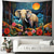cheap Animal Tapestries-Elephant Painting Hanging Tapestry Wall Art Large Tapestry Mural Decor Photograph Backdrop Blanket Curtain Home Bedroom Living Room Decoration