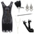 cheap Great Gatsby-Retro Vintage Roaring 20s 1920s Flapper Dress Outfits Waistcoat The Great Gatsby Gentleman Men&#039;s Women&#039;s Sequins Tassel Fringe New Year Masquerade Party Prom Adults&#039; Costume Homecoming Dresses