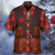 cheap Men&#039;s Christmas Shirt-Plaid Vintage western style Men&#039;s Shirt Outdoor Street Fall Turndown Short Sleeve Burgundy S M L Shirt