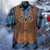 Недорогие мужские рождественские рубашки-клетчатая винтажная мужская рубашка в западном стиле, уличная осень, отложная синяя рубашка с короткими рукавами, S, M, L