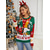 cheap Ugly Christmas Sweaters-Christmas Snowman Ugly Christmas Sweater Pullover Jumper Anime Funny For Women&#039;s Adults&#039; Christmas Carnival New Year 3D Print Party Casual Daily