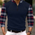 cheap Long Sleeve Polo-Plaid Men&#039;s Business 3D Print Zip Polo Outdoor Casual Daily Streetwear Polyester Long Sleeve Zip Polo Shirts Black Wine Fall &amp; Winter S M L Micro-elastic Lapel Polo