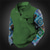 tanie Koszulki polo z nadrukiem-Kolorowy blok Krowa Męskie Zabytkowe Nadruk 3D Bluza polo Na zewnątrz Codzienne Streetwear Poliester Długi rękaw Suwak Koszulki polo Zielony Khaki Jesień i zima S M L Średnio elastyczny Polo z klapami