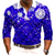 cheap Men&#039;s Christmas Polo-Snowflake Men&#039;s Casual 3D Print Outdoor Casual Daily Streetwear Christmas Polyester Long Sleeve Turndown Polo Shirts Blue Purple Fall &amp; Winter S M L Micro-elastic Lapel Polo