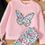 ieftine Desen animat 3D al fetei-Fete 3D Leopard Fluture Set hanorac și jambiere Set Roz Manșon Lung Tipărire 3D Toamnă Iarnă Activ Modă Zilnic Copii 3-12 ani Stil Nautic În aer liber Vacanță Dată Fit regulat