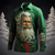 cheap Men&#039;s Christmas Shirt-Santa Claus Casual Men&#039;s Shirt Outdoor Street Fall &amp; Winter Turndown Long Sleeve Red Royal Blue Blue S M L Shirt