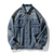 cheap Men&#039;s Printed Coats-Letter Casual Men&#039;s Coat Denim Jacket Sports &amp; Outdoor Going out Weekend Fall &amp; Winter Turndown Long Sleeve Blue M L XL Denim Jacket