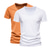 billige Casual T-skjorter for menn-2 stk herre t-skjorte ensfarget basic kortermet v-hals