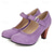 abordables Block Heels-Femmes Chaussures à Talons Escarpins Brogue Grande Taille Soirée Quotidien Découper À lacets Talons Chaton Bout Rond Élégant ancien Mode Faux Cuir Noir Vert Kaki