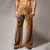ieftine pantaloni casual grafici-Tribal Bandana Print Epocă Bărbați Imprimare 3D Pantaloni Corduroy Pantaloni În aer liber Purtare Zilnică Haine de strada Poliester Maro Verde S M L Talie medie Elasticitate Pantaloni