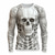 cheap Men&#039;s Graphic Tshirts-Graphic Skull Skeleton Fashion Designer Casual Men&#039;s 3D Print T shirt Tee Sports Outdoor Holiday Going out T shirt White Khaki Long Sleeve Crew Neck Shirt Spring &amp;  Fall Clothing Apparel S M L XL 2XL