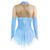 cheap Figure Skating Dresses-Figure Skating Dress Women&#039;s Girls&#039; Ice Skating Dress Blue Stretchy Training Competition Skating Wear Thermal Warm Crystal / Rhinestone Long Sleeve Ice Skating Figure Skating