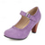 abordables Block Heels-Femmes Chaussures à Talons Escarpins Brogue Grande Taille Soirée Quotidien Découper À lacets Talons Chaton Bout Rond Élégant ancien Mode Faux Cuir Noir Vert Kaki