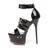 cheap Platform Sandals-Women's Black Patent Leather Platform Stiletto Heels – Sexy High Heel Sandals with Adjustable Buckle Straps for Parties and Special Occasions