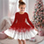 cheap Girl&#039;s 3D Dresses-Girls&#039; 3D Tree Snowflake Christmas Dress Dress Snowflake Dress Long Sleeve 3D Print Fall Winter Sports &amp; Outdoor Daily Holiday Cute Casual Beautiful Kids 3-12 Years Casual Dress A Line Dress Above