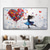 cheap People Paintings-Large Balloon Girl Dream Big Dreams Graffiti Canvas Wall Art Handpainted Gril Oil Painting Street art Handmade Graffiti Art Dreams On Canvas For Home Decor No Frame