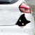 cheap Car Stickers-2pcs Car Black Cat Peeking Sticker Funny Vinyl Decal Car Styling Decoration Accessories Auto Exterior Decor For Car