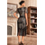 economico Abiti degli anni '20-set con vestito stile flapper fascia con piume guanti lunghi da opera collana orecchini bocchino bocchino da donna anni '20 ruggenti anni '20 ragazza flapper abiti da cocktail in maschera costume del