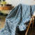 levne Domov-modrá kostkovaná plátěná deka s třásněmi na gauč/postel/pohovku/dárek, přírodní praný len jednobarevný měkký prodyšný útulný selský dům boho domácí dekorace
