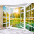 cheap Landscape Tapestry-Double Window View Hanging Tapestry Wall Art Large Tapestry Mural Decor Photograph Backdrop Blanket Curtain Home Bedroom Living Room Decoration