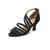 cheap Latin Shoes-Women&#039;s Latin Shoes Prom Professional Rumba Suede Shoes Heel Solid Color High Heel Peep Toe Buckle Adults&#039; Black