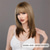 cheap Synthetic Trendy Wigs-Synthetic Brown Ombre Blonde Wigs With Bangs Natural Soft Straight Layered Hair Wig For Women Daily Party High Density Heat Resistant