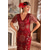 economico Abiti degli anni '20-set con vestito stile flapper fascia con piume guanti lunghi da opera collana orecchini bocchino bocchino da donna anni '20 ruggenti anni '20 ragazza flapper abiti da cocktail in maschera costume del