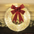 cheap Decorative Lights-20inch Christmas Wreath with Light Iron Luminous Bow Garland LED Light-up Warm White Light Scene Decoration 30/40/50cm AA Battery Powered